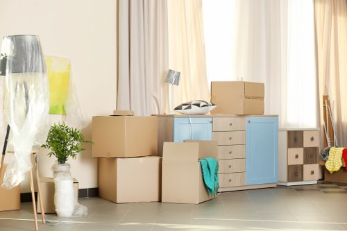 Professional small removals service handling boxes in Stokenewington
