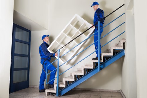 Professional removals team planning a move in Stokenewington