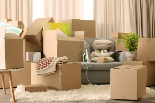 Small flat clearance example with stacked items for cubic-yard estimate