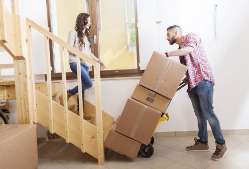 Organized self storage space in Stokenewington for boxes and furniture