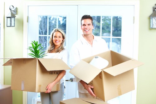 Organised storage space for boxes and household items in Stokenewington