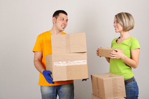 Fragile items carefully wrapped during packing services in Stokenewington